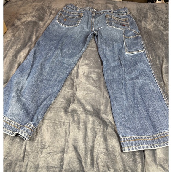 Ariat M4 Low Rise Boot Cut Jeans Mens 42x30 Blue Denim USA Fabric - Picture 10 of 12